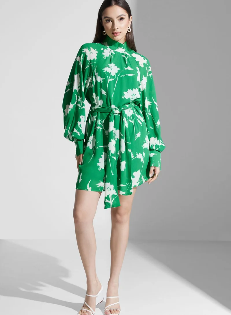PRETTY LAVISH Floral Print Mini Dress