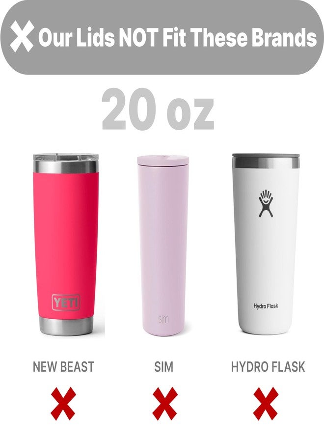 Bluwing 20 oz Skinny Tumbler Lids for SUNWILL, BJPKPK, koodee, Spill Proof Splash Resistant Covers Fits 2.73-2.75in Skinny Tumbler - Image 3
