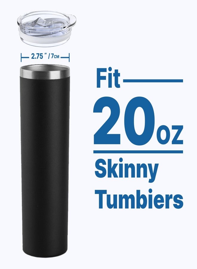 Bluwing 20 oz Skinny Tumbler Lids for SUNWILL, BJPKPK, koodee, Spill Proof Splash Resistant Covers Fits 2.73-2.75in Skinny Tumbler - Image 4