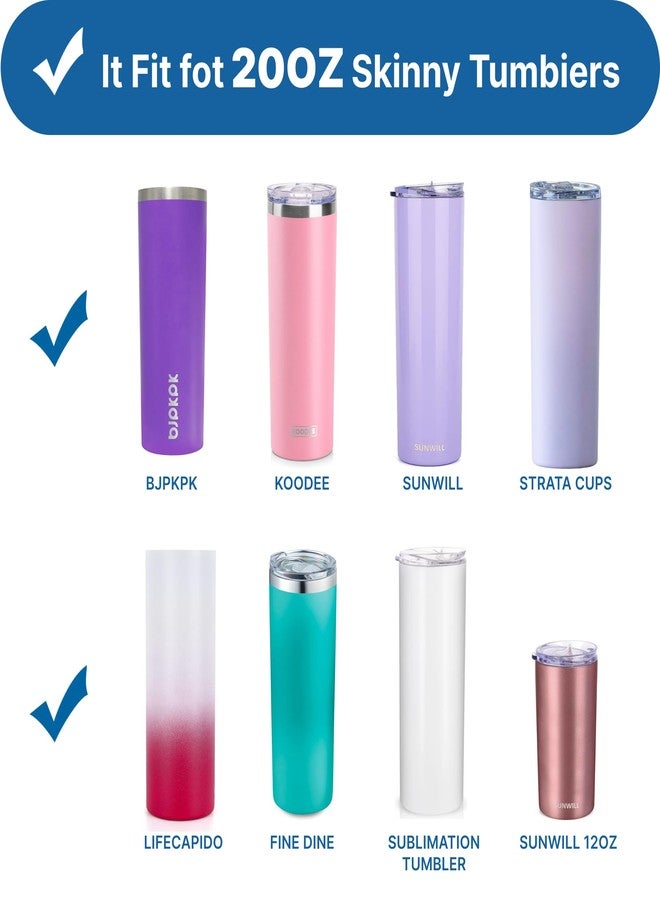 Bluwing 20 oz Skinny Tumbler Lids for SUNWILL, BJPKPK, koodee, Spill Proof Splash Resistant Covers Fits 2.73-2.75in Skinny Tumbler - Image 2