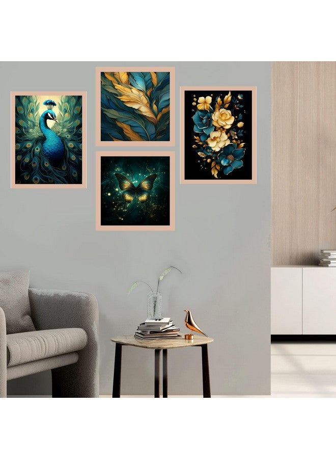 ARAkri Nature Theme Wall Paintings for Living Room Bedroom - Beige Frame Painting for Home decoration - Wall decor ideas - Image 2