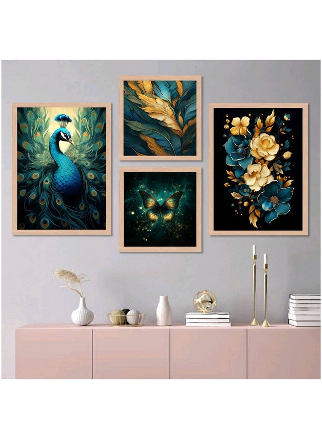 ARAkri Nature Theme Wall Paintings for Living Room Bedroom - Beige Frame Painting for Home decoration - Wall decor ideas - Image 3
