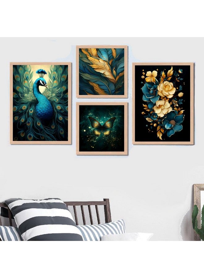 ARAkri Nature Theme Wall Paintings for Living Room Bedroom - Beige Frame Painting for Home decoration - Wall decor ideas - Image 1