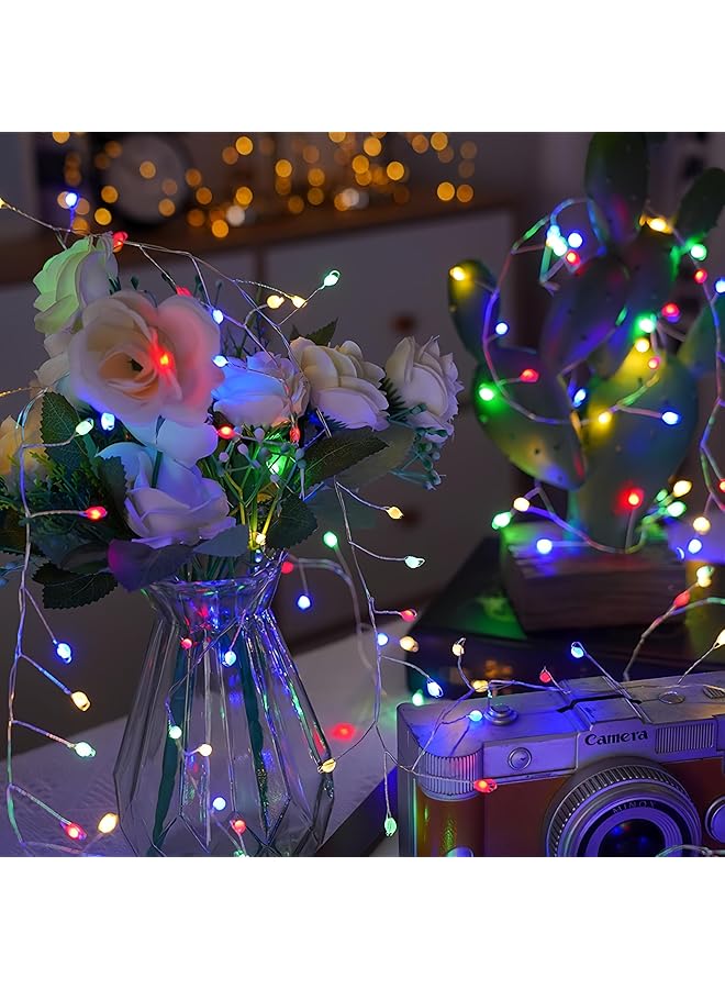 إيروريكس سلسلة أضواء تعمل بالطاقة الشمسية في الهواء الطلق بطول 19 قدمًا و6 أمتار، 300 مصباح ليد مقاوم للماء، 8 أوضاع، لتزيين حديقة المنزل والحفلات وأعياد الميلاد - Image 3