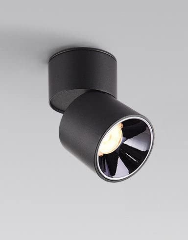 FILLISKA Aluminium 12 Watt 360° Rotatable Led Surface/Spot Light, Black Reflector, Shockproof Alluminium Body & Antiglare Diffuser (Warm White) - Image 2