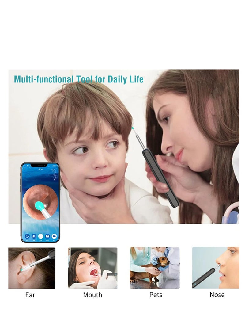 RATSAW Ear Wax Removal Wi-Fi Visible Wax Elimination Spoon with 4 Soft Silicone Ear Scoops Wireless Ear Endoscope 1296P HD with LED Light for iPhone iPad Android Phones  - Image 5