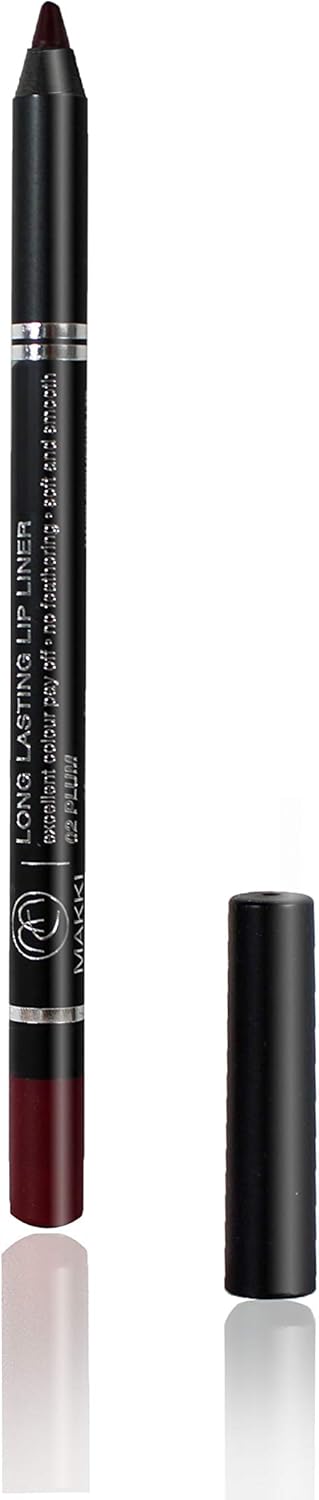 Plum Makki Long Lasting Lip Liner glide pencil intense colour creamy no feathering smooth glide with a very unique texture long lasting excellent coverage