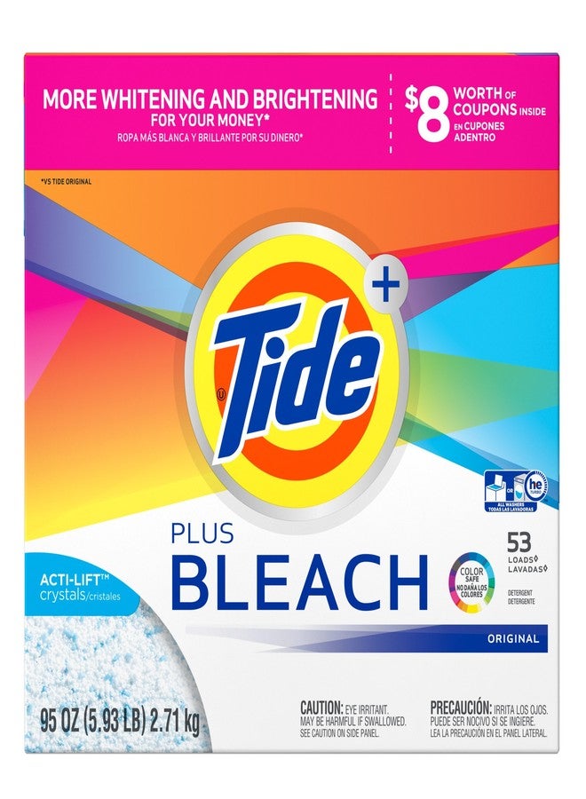 Tide Laundry Detergent with Bleach Powder, Orange, Original, 95 Ounce (Packaging may vary) - Image 1