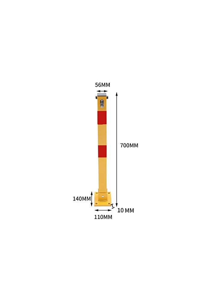 KATSU Tools Car Parking Space Lock Bollard - Yellow & Red, 70CM - Image 3
