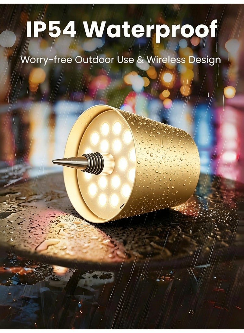 Smart Touch Control Bottle Lamp, 3 Color Stepless Dimmable Table Lamp, USB Rechargeable LED Night Light for Home, Bedroom, Majlis, Café & Ramadan Decoration - Image 2