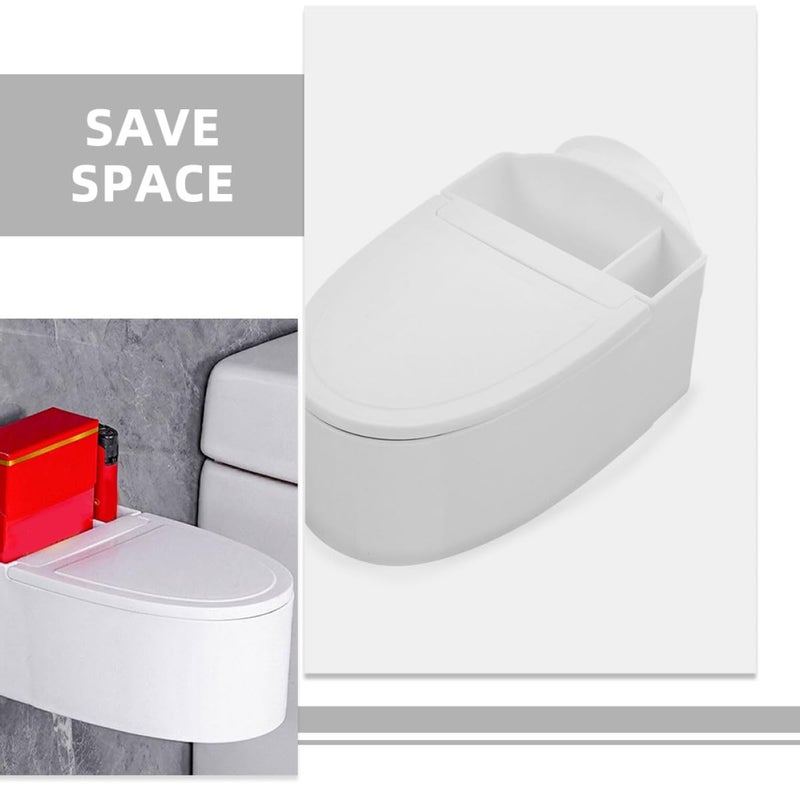 Wall Mounted Toilet Shaped Ashtray Set With Lid 3 Pieces Creative Indoor Decor For Bathroom Bedroom Office - Image 4