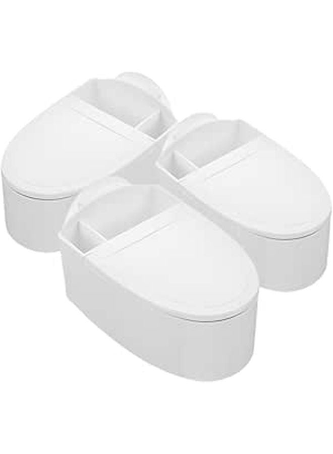 Wall Mounted Toilet Shaped Ashtray Set With Lid 3 Pieces Creative Indoor Decor For Bathroom Bedroom Office - Image 1
