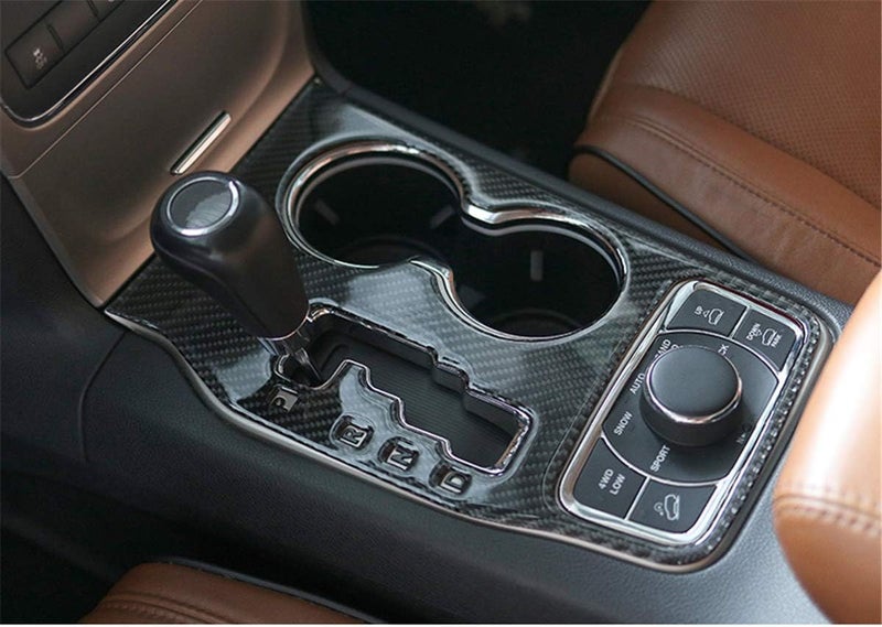 For Jeep Grand Cherokee 2011 2012 2013 Interior Accessories Real Carbon Fiber Center Console Cup Holder Cover Trim - Image 5