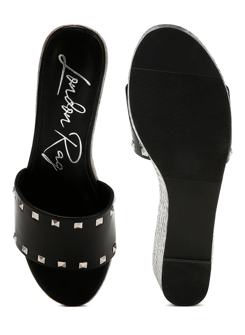 London Rag Slip On Espadrilles in Black