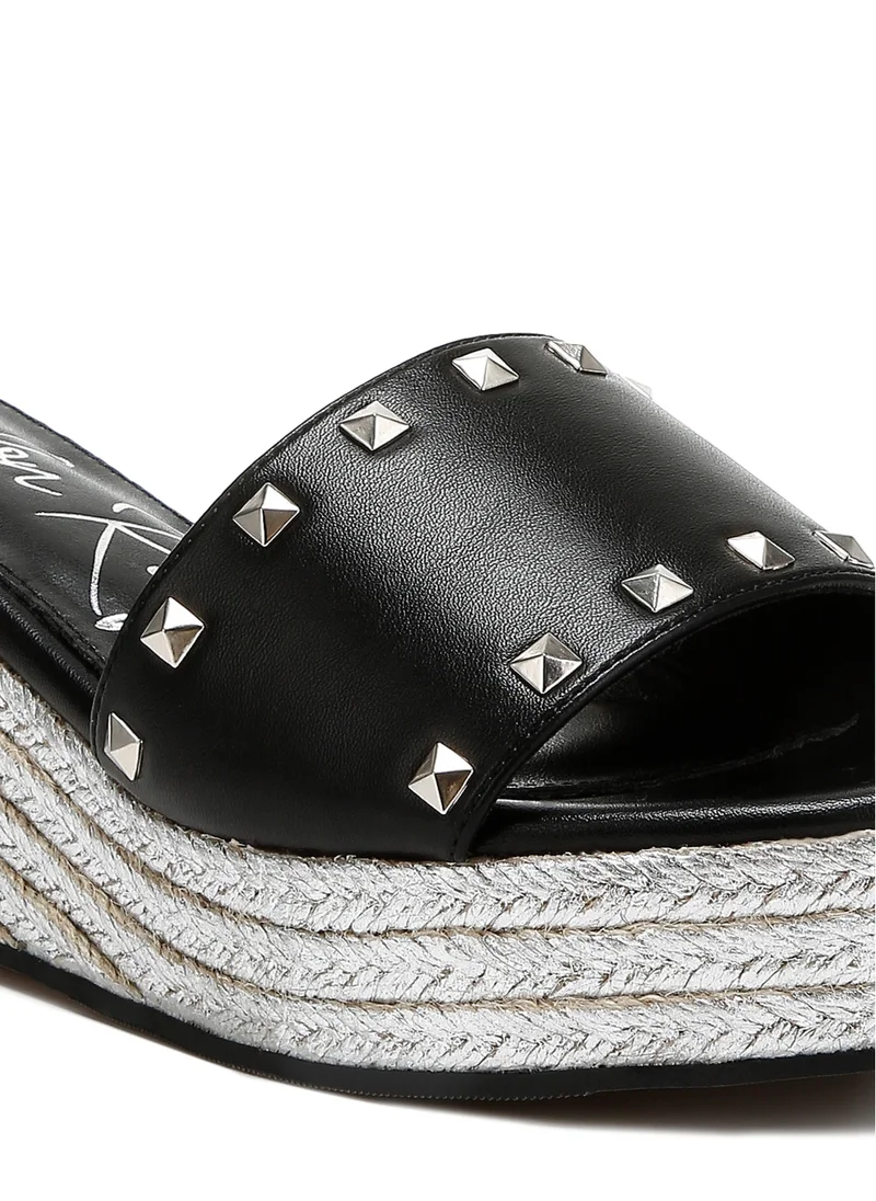 London Rag Slip On Espadrilles in Black
