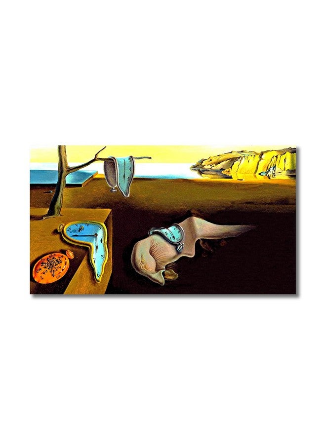 Sikhash Famous Artist Canvas Paintings, Salvador Dalí - The Persistence of Memory, Most Famous Paintings, Canvas painting for Wall Décoration, Unframed Painting for Living room, Size- 41X23 inches. b1