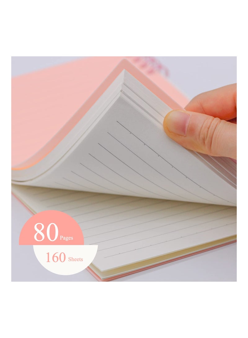Generic 4 Pieces Spiral Notebook Wide Ruled A5 Notebooks Journal Memo Planner with Thick Plastic Hardcover 8.3 x 5.9 Inch  - Image 3