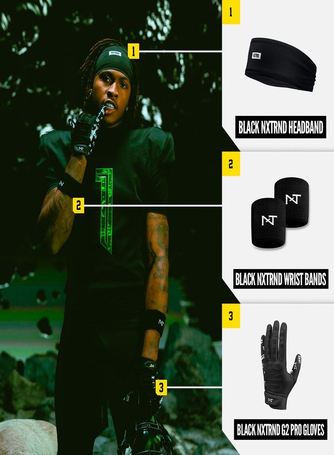 NXT NXTRND Nxtrnd G2 Pro Football Gloves, Men's Ultra Sticky Elite Receiver Gloves (Black, Medium) - Image 5