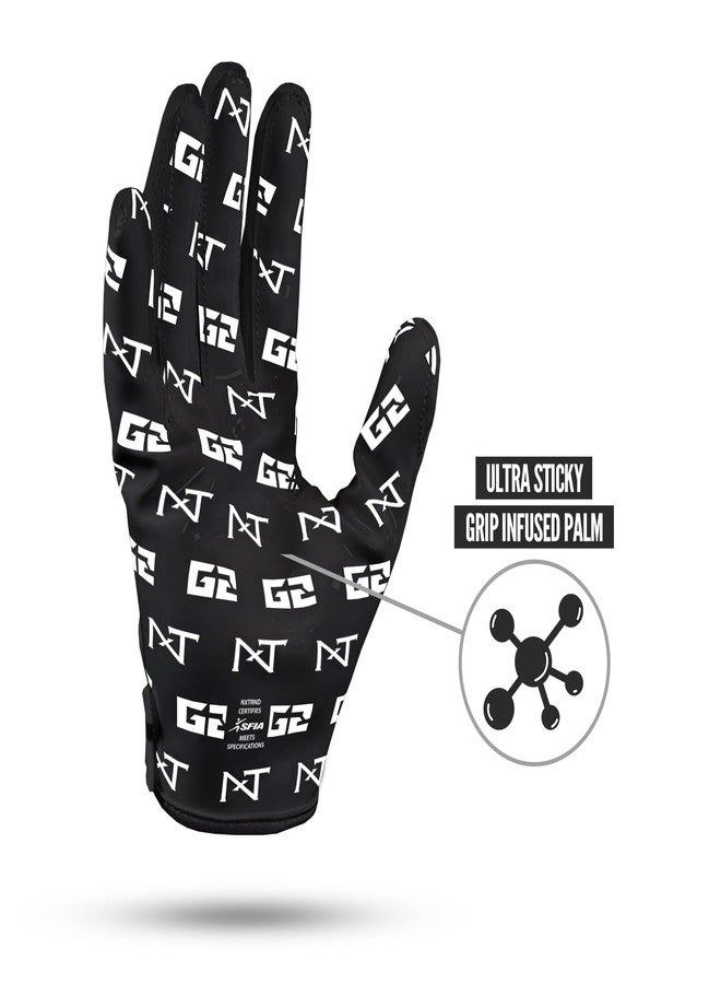 NXT NXTRND Nxtrnd G2 Pro Football Gloves, Men's Ultra Sticky Elite Receiver Gloves (Black, Medium) - Image 2