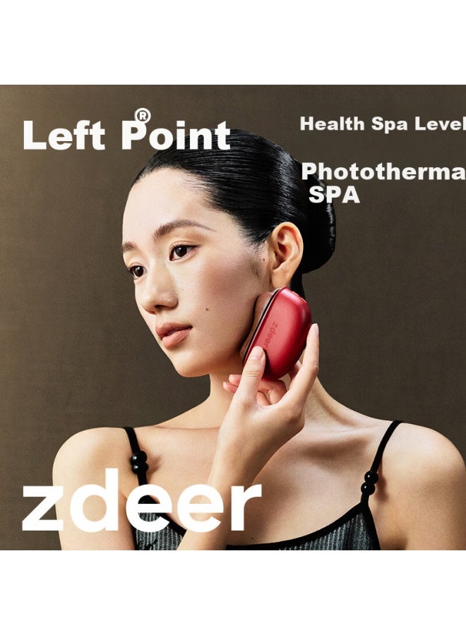 Zdeer Bian Stone Massager Facial Beauty Sing Instrument Red Bian Sing Board + 2 Bottles Of Essential Oil Women's Day Gift - Image 1