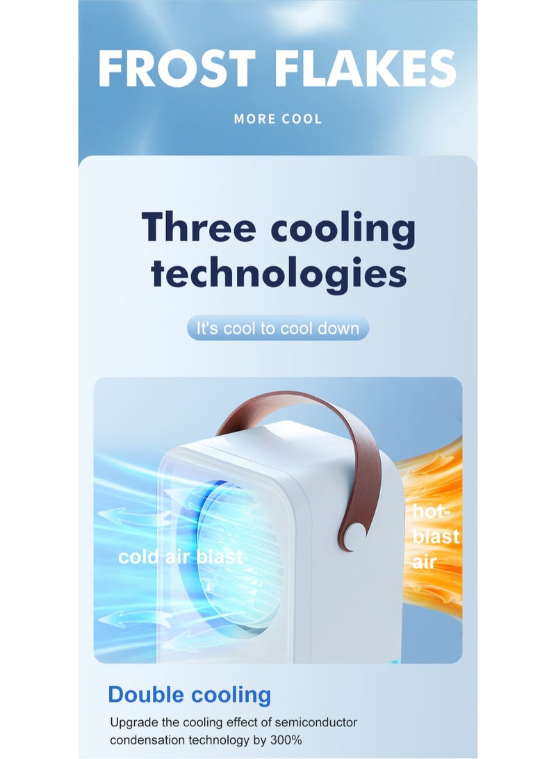 إيفرين مروحة تهوية ذات عرض رقمي محمولة قابلة للتوصيل بال USB وعلى المكتب تتقن الماء بتنفير للتبريد (تحكم عن بعد أبيض) - Image 3