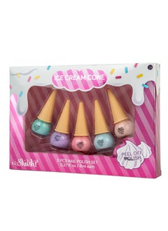 Shush! Shush! - Ice Cream Cone 5pcs Water Nail Polish Set,  5+ , Non Toxic and Safe for Kids  - Image 2
