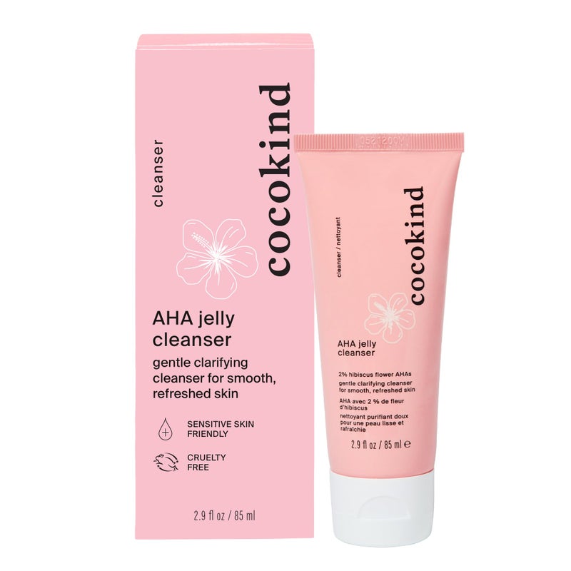 Cocokind AHA Jelly Cleanser, Gentle Face Wash and AHA BHA Cleanser with Hyaluronic Acid, Exfoliating Face Wash for Oily Skin - Image 1