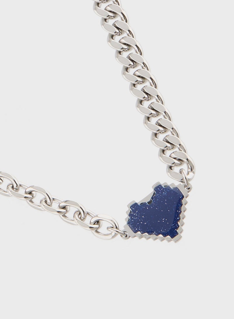 Robert Wood Heart Pendant Chain Necklace  - Image 2