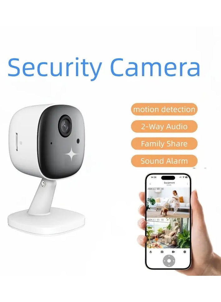 Generic 1080P Indoor Security Camera – Two-Way Audio, Motion Detection, Infrared Night Vision, Wi-Fi & App Control, Alexa Compatible, Wall-Mountable, Audio Alerts for Baby, Pets & Elderly Monitoring  - Image 1