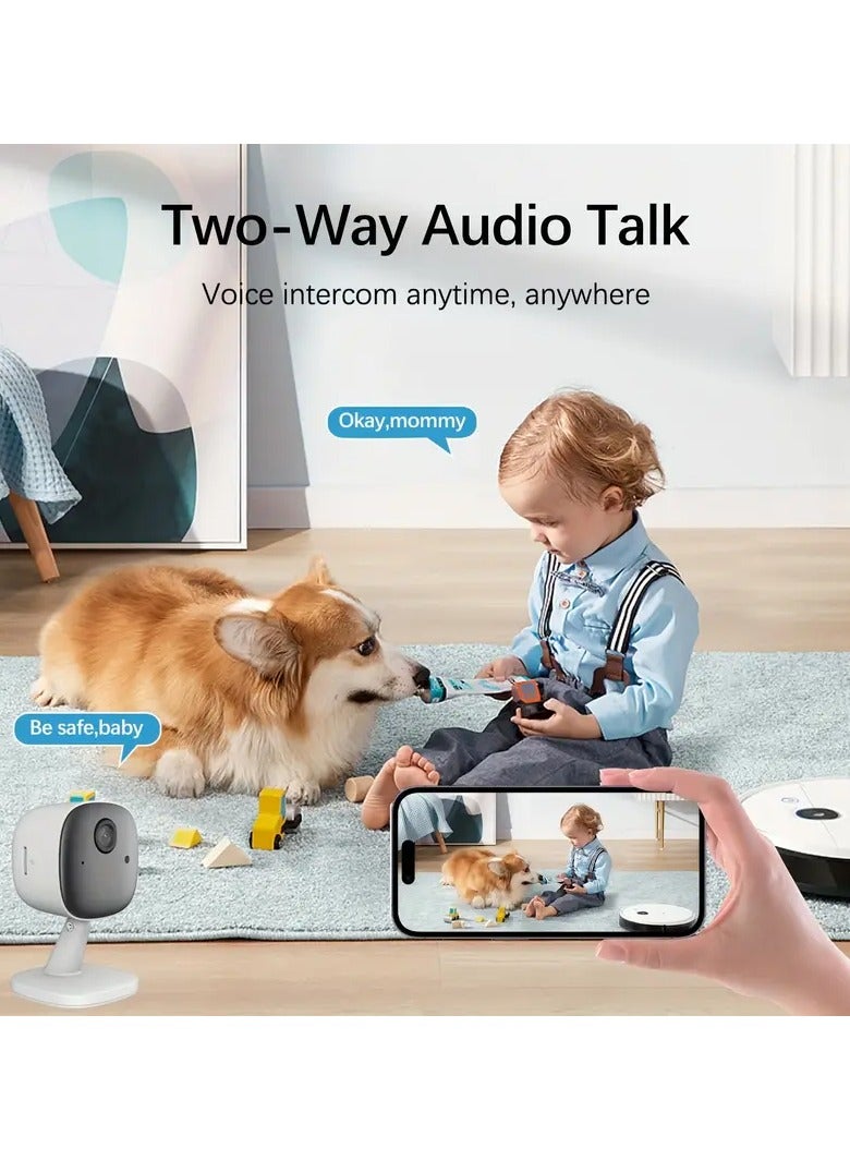 Generic 1080P Indoor Security Camera – Two-Way Audio, Motion Detection, Infrared Night Vision, Wi-Fi & App Control, Alexa Compatible, Wall-Mountable, Audio Alerts for Baby, Pets & Elderly Monitoring  - Image 2
