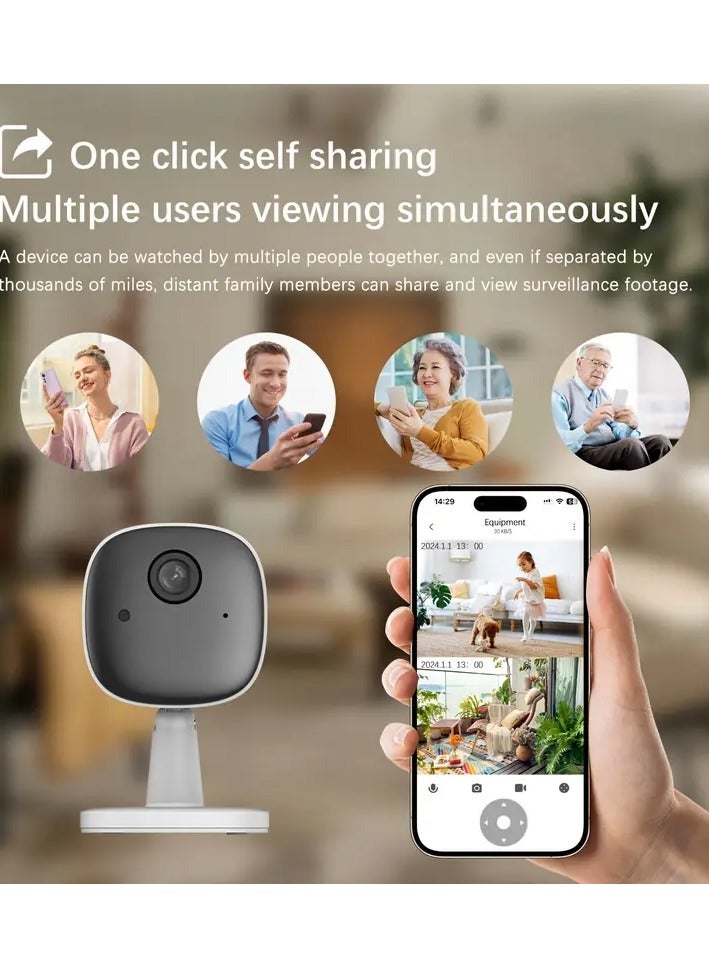 Generic 1080P Indoor Security Camera – Two-Way Audio, Motion Detection, Infrared Night Vision, Wi-Fi & App Control, Alexa Compatible, Wall-Mountable, Audio Alerts for Baby, Pets & Elderly Monitoring  - Image 4