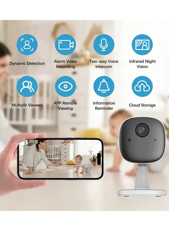 Generic 1080P Indoor Security Camera – Two-Way Audio, Motion Detection, Infrared Night Vision, Wi-Fi & App Control, Alexa Compatible, Wall-Mountable, Audio Alerts for Baby, Pets & Elderly Monitoring  - Image 5