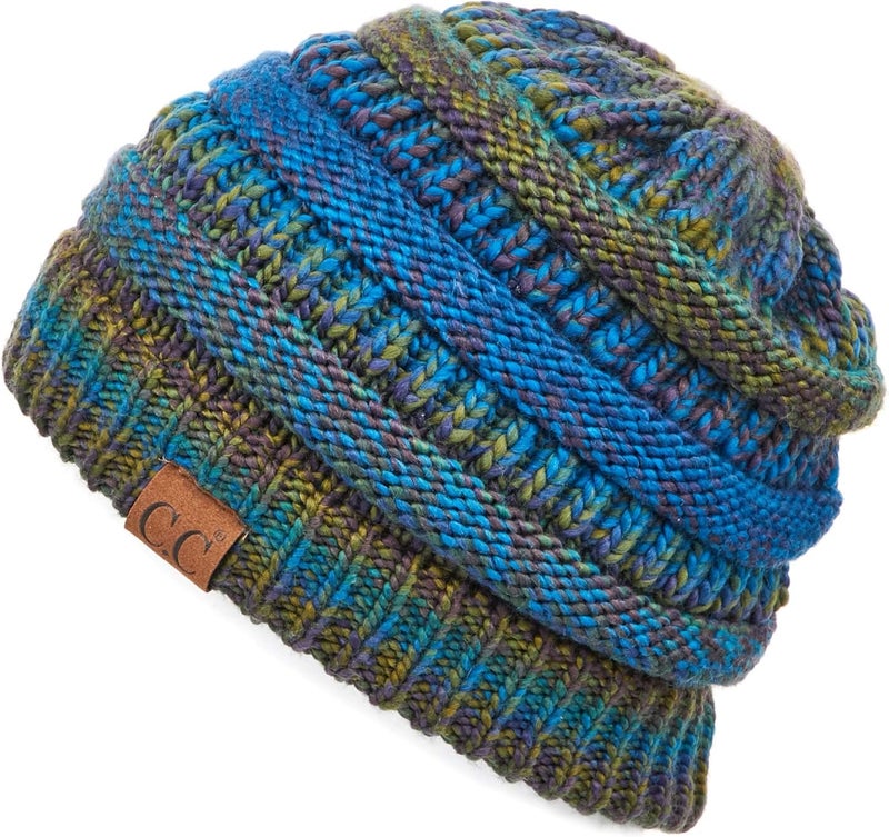 Cc Exclusives Soft Stretch Cable Knit Messy Bun Ponytail Beanie Winter Hat for Women (MB-20A) - Image 3