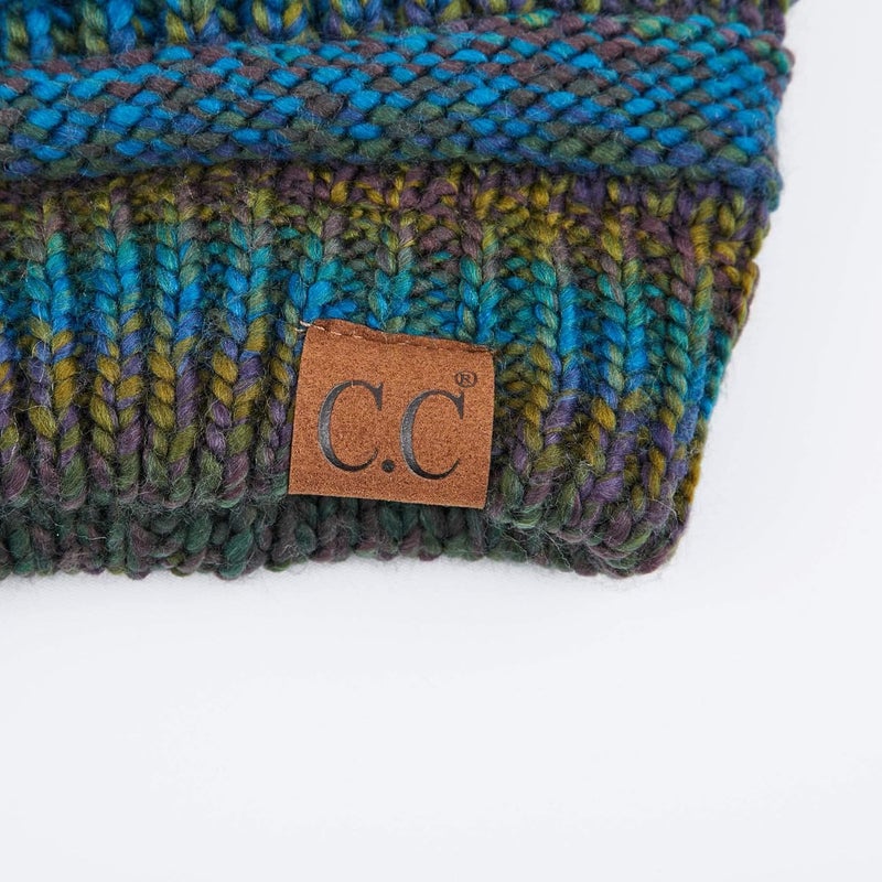 Cc Exclusives Soft Stretch Cable Knit Messy Bun Ponytail Beanie Winter Hat for Women (MB-20A) - Image 5