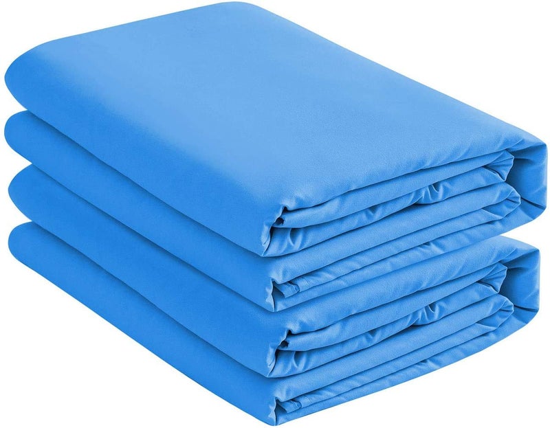 DESTINY CRESCENT BED Knit Jersey 100% Cotton 2 Twin XL Fitted Bed Sheets (2-Pk) Breathable and Cooling Sheets - Twin Extra Long  15"" Deep Pocket  39"" x 80"" Great for Dorm Room  Hospital and Split King Beds (Light Blue) - Image 1