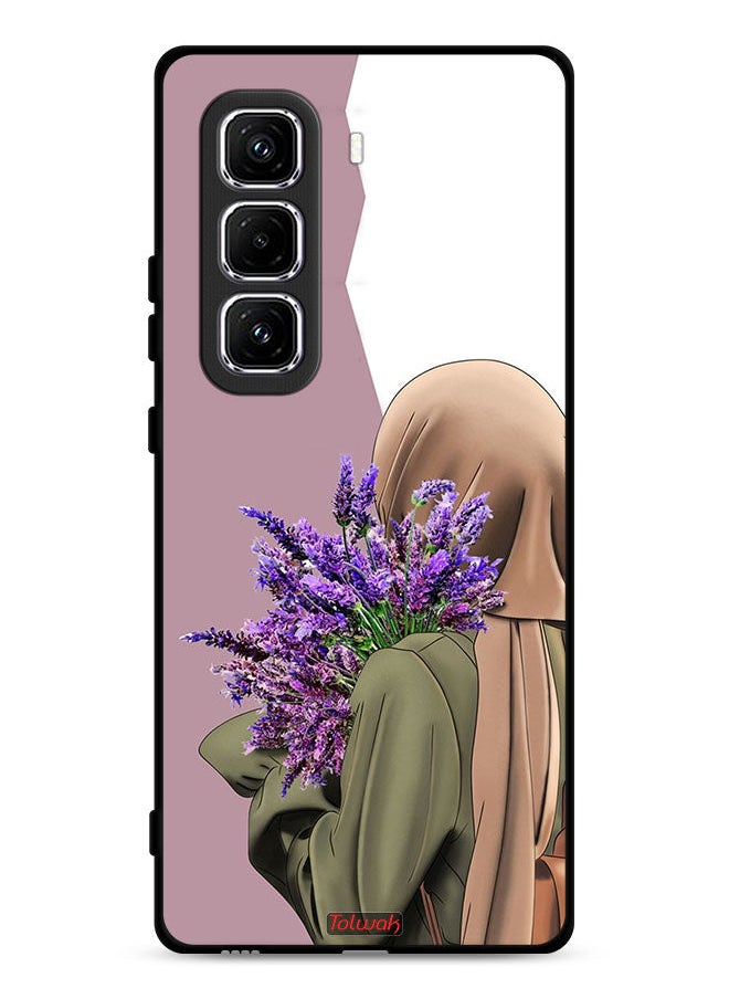 Tolwak Infinix Hot 50 Pro Plus 4G Protective Case Cover Holding Flower  - Image 1
