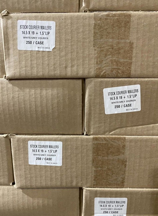 Mr.Oslo - 250 Pack 14.5x19 Poly Mailers – Self-Sealing Waterproof Shipping Bags for Clothing & Small Business – Tear-Resistant. Made in Canada - Image 2
