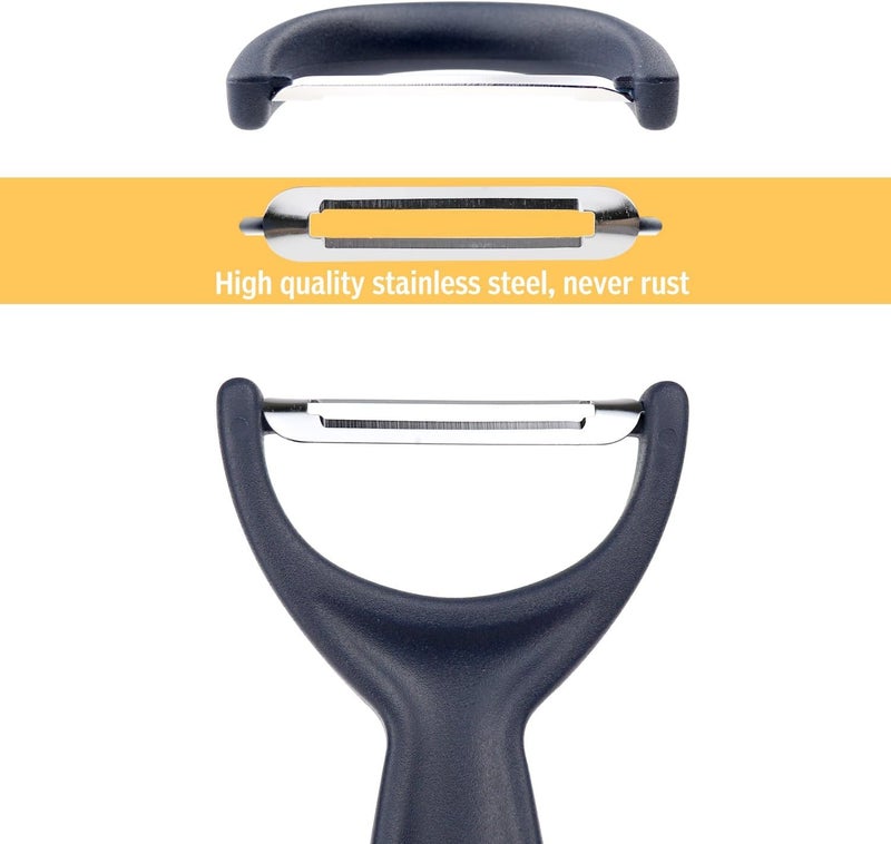 IDELLA Potato Peeler Y Shaped Vegetable Peeler, Premium Ultra Sharp Fruit Peeler for Kitchen (Multicolor Pack of 1) - Image 3