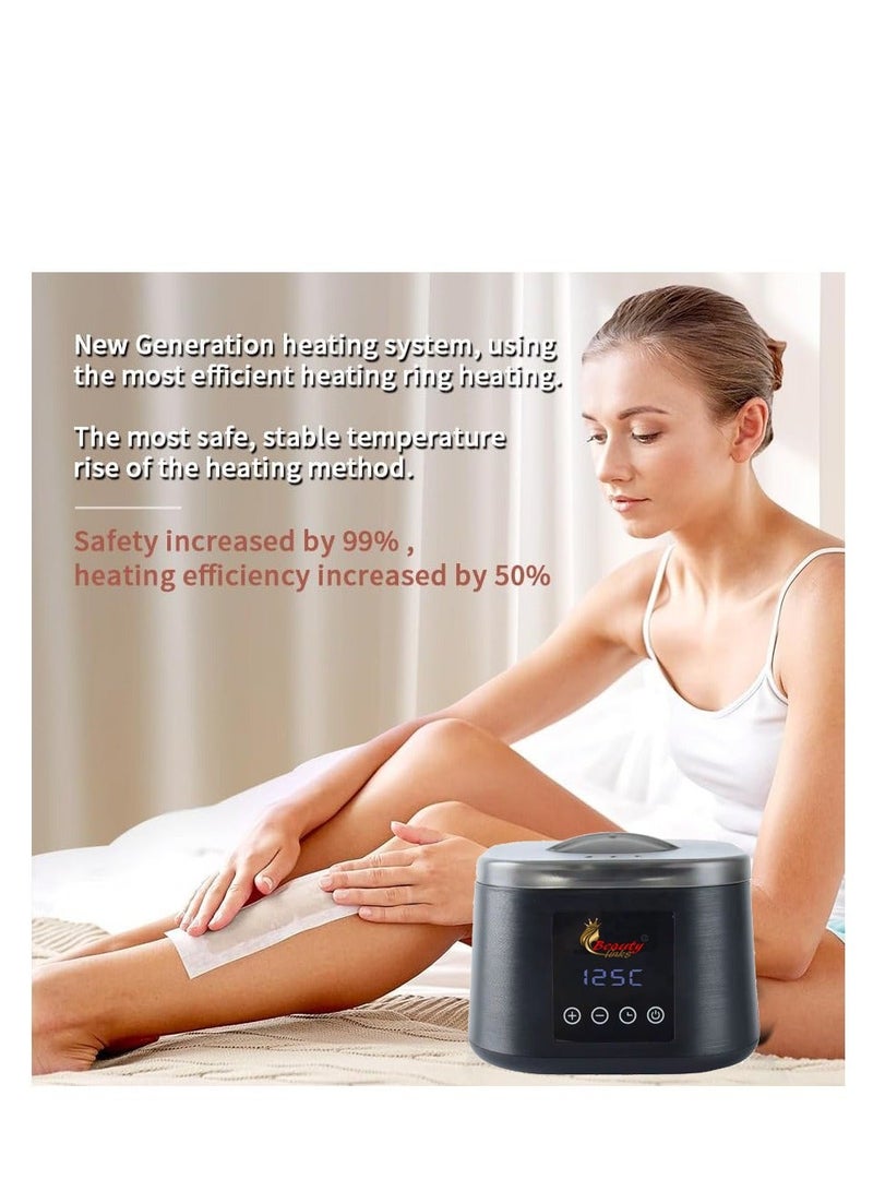 Beauty links Beauty Link Professional Wax Warmer with Digital Display and Wood Stick Set 500ml - Image 1