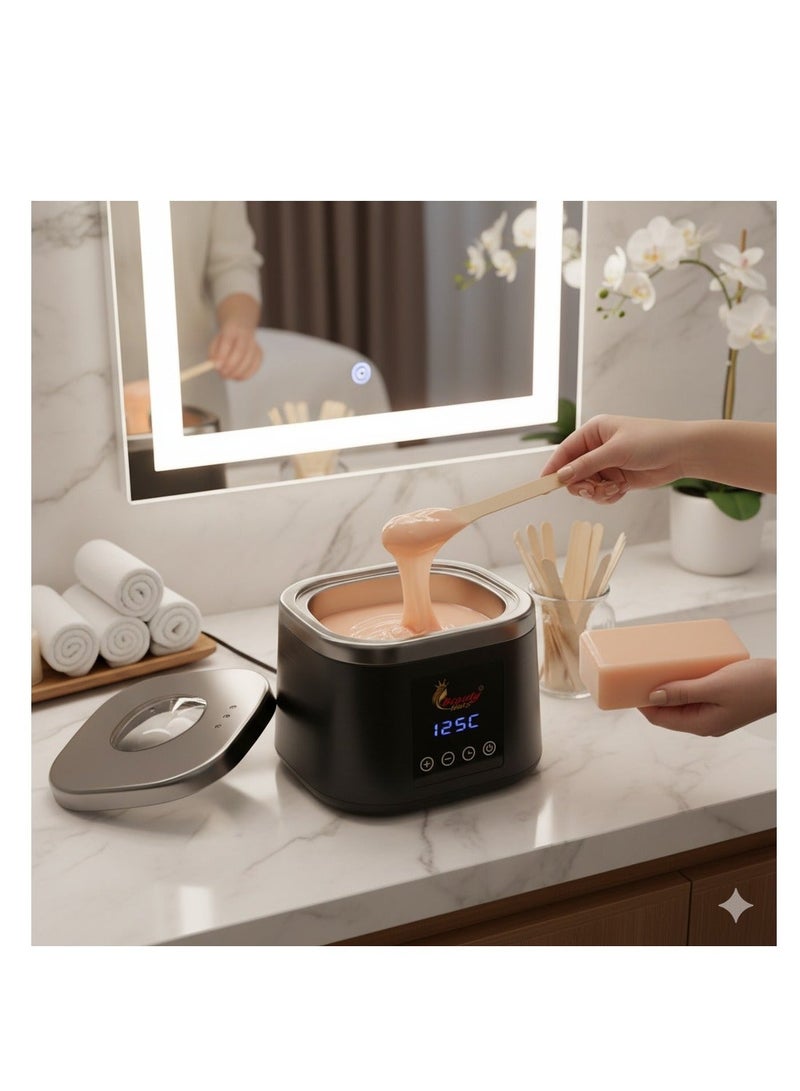 Beauty links Beauty Link Professional Wax Warmer with Digital Display and Wood Stick Set 500ml - Image 2