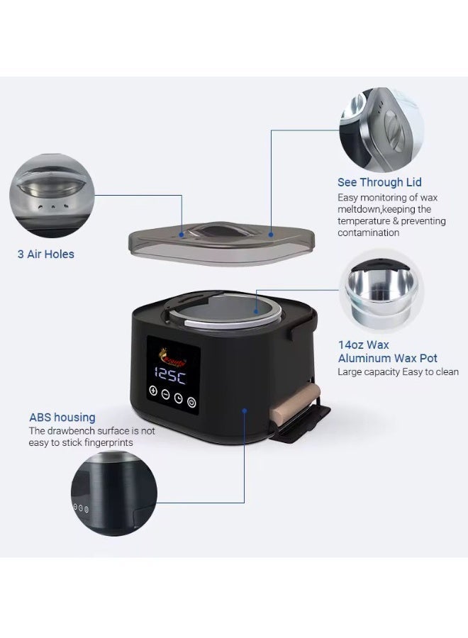 Beauty links Beauty Link Professional Wax Warmer with Digital Display and Wood Stick Set 500ml - Image 4