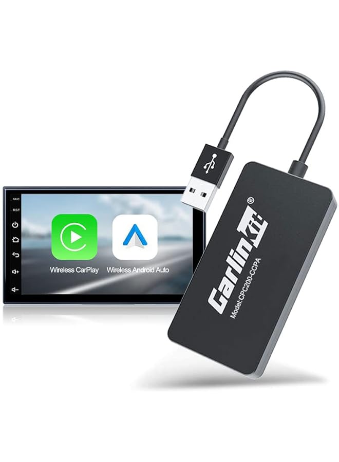 Carlinkit Wireless Adapter For Android Head Unit- Wireless Carplay & Android Auto 2-In-1 Dongle - Support Screen Mirroring/Voice Control/Steering Wheel Control- Only Fit For Android Car Radio - Image 1