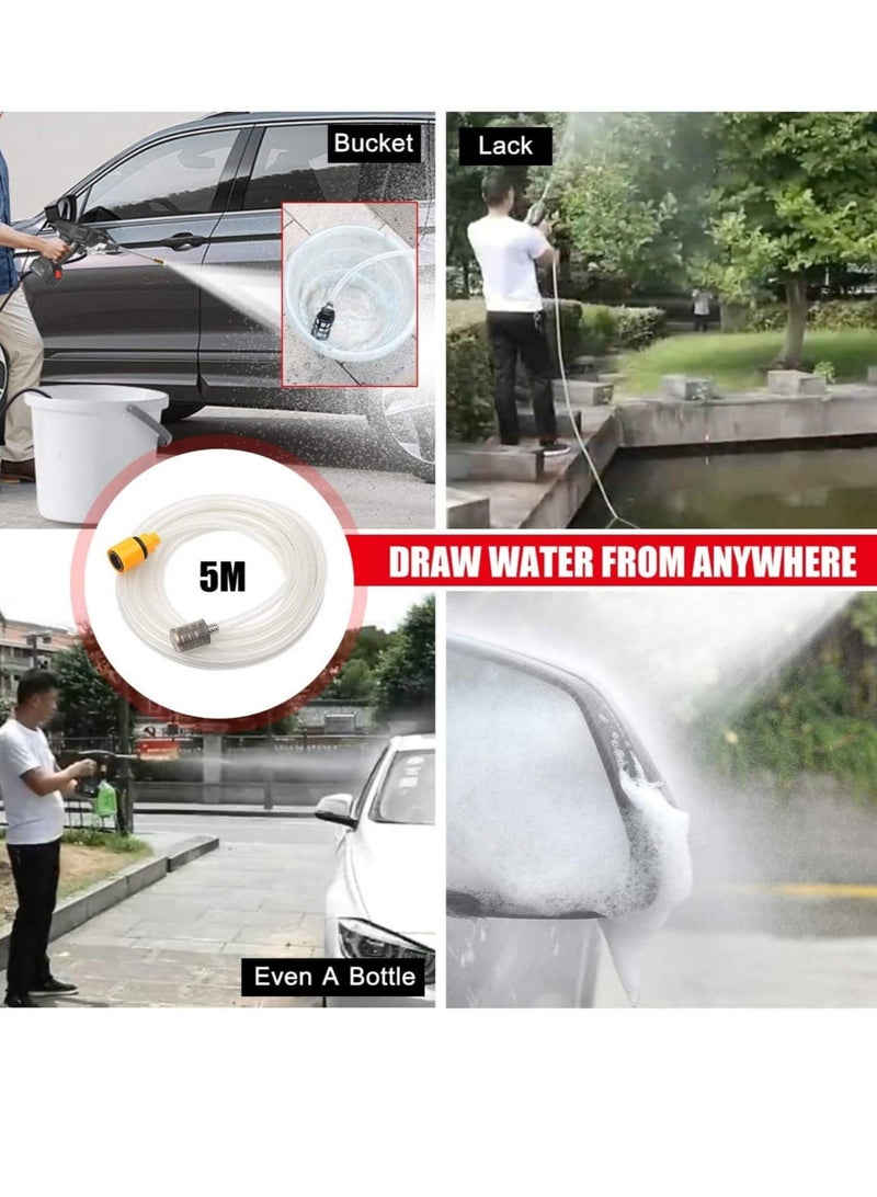 ELTRAZONE 48V Cordless Portable Washer Electric High Pressure Cleaner Machine 30 Bar High Pressure Portable Washer with 3 in 1 Adjustable Nozzle for Washing Cars & Floors.  - Image 4