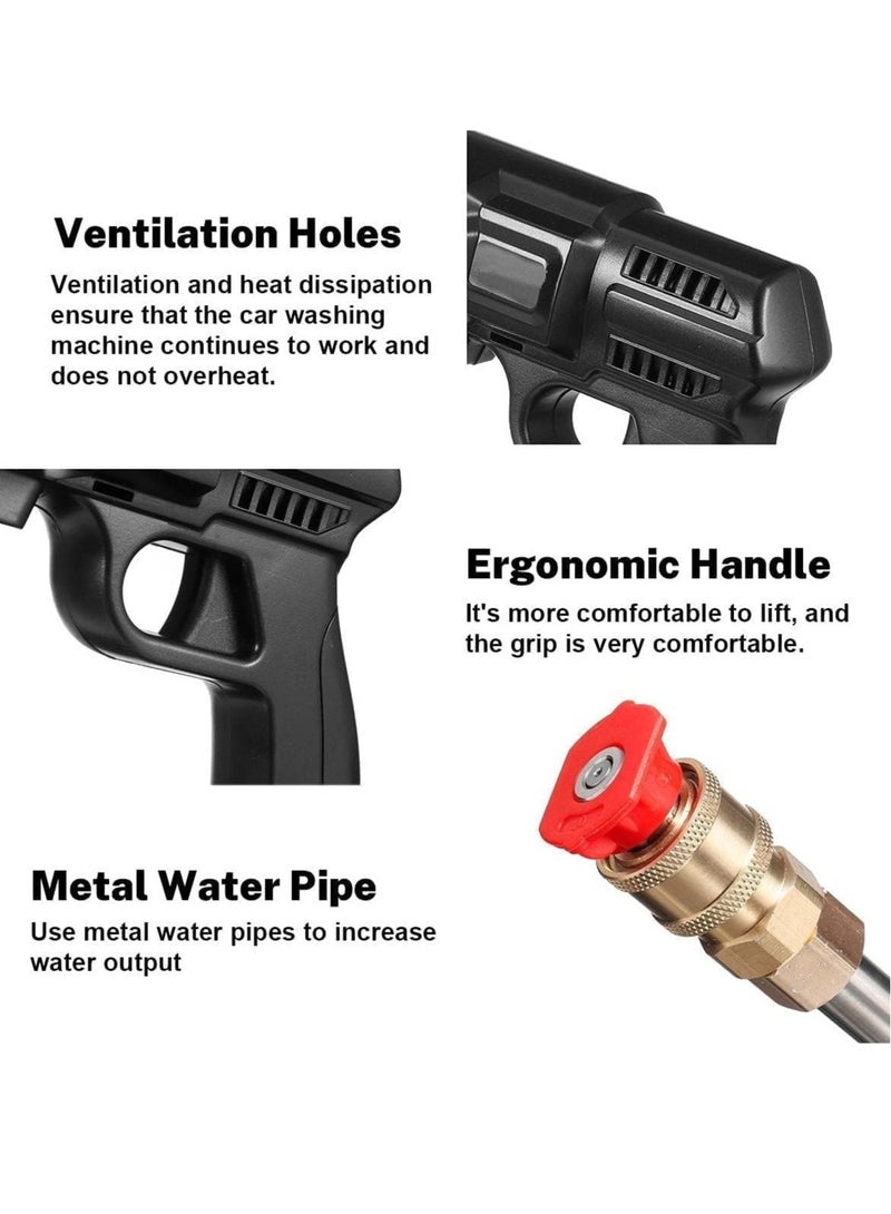 ELTRAZONE 48V Cordless Portable Washer Electric High Pressure Cleaner Machine 30 Bar High Pressure Portable Washer with 3 in 1 Adjustable Nozzle for Washing Cars & Floors.  - Image 3