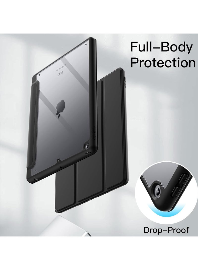 DUSALA Case for iPad 9.7-Inch (6th/5th Generation, 2018/2017) with Pencil Holder, Slim Stand Protective Cover with Clear Transparent Back Shell for iPad Pro 9.7 inch Tablet, Support Auto Wake/Sleep, (Black) - Image 4