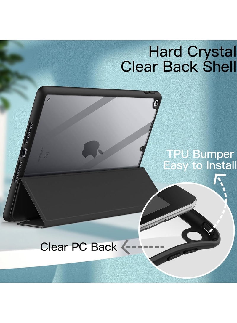 DUSALA Case for iPad 9.7-Inch (6th/5th Generation, 2018/2017) with Pencil Holder, Slim Stand Protective Cover with Clear Transparent Back Shell for iPad Pro 9.7 inch Tablet, Support Auto Wake/Sleep, (Black) - Image 3