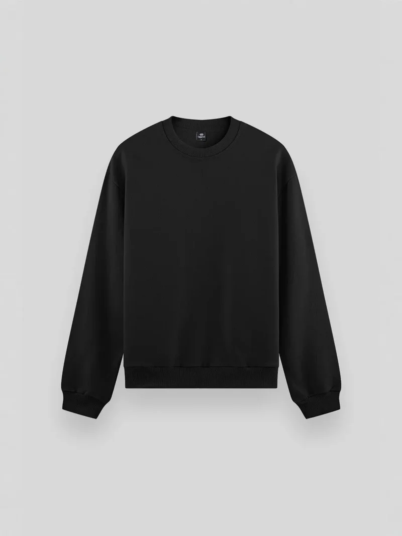 TOMMYLIFE TOMMY Men's Plain Crew Neck Sweatshirt