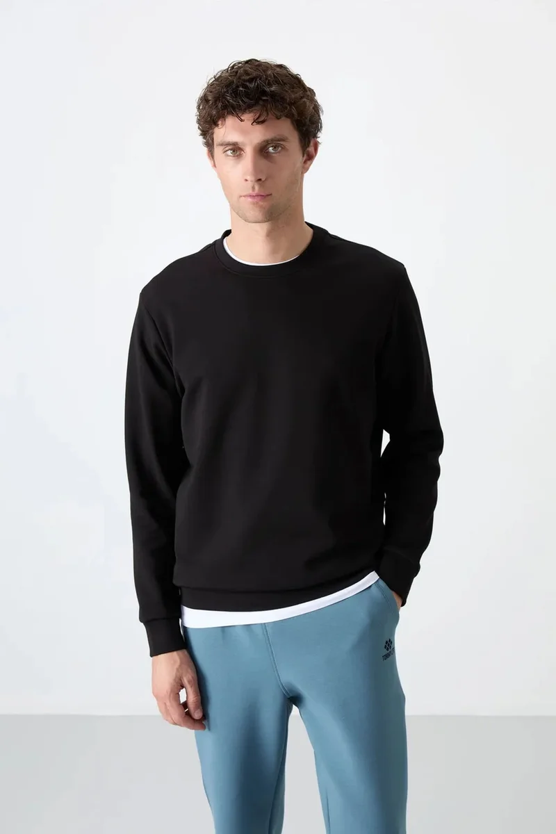تومي لايف TOMMY Men's Plain Crew Neck Sweatshirt