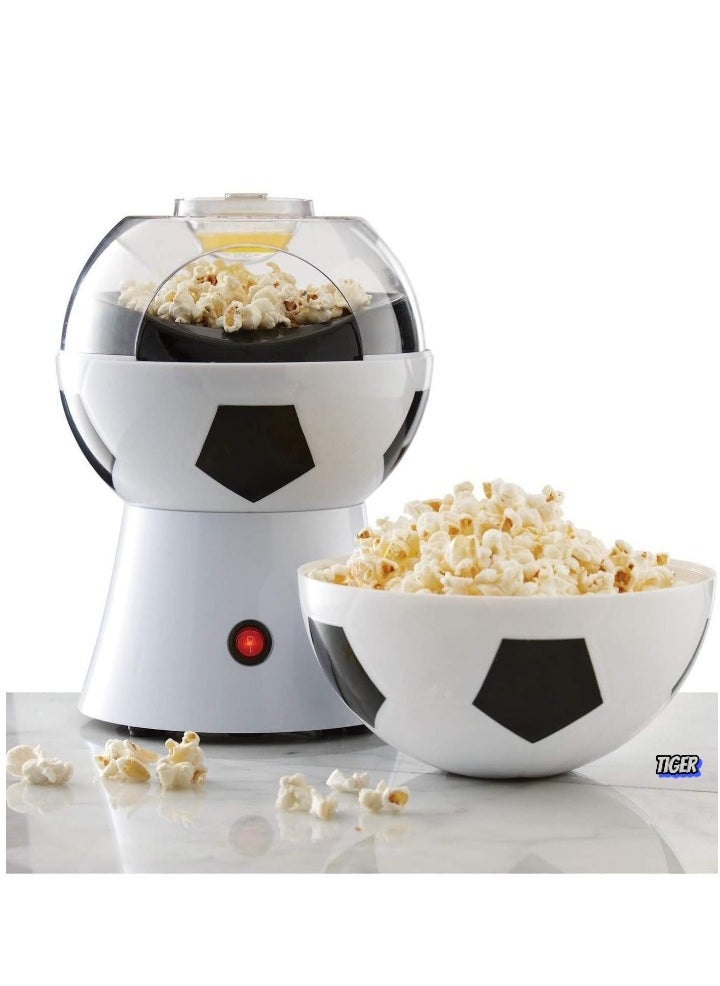 TIGER Mini Hot Air Popcorn Maker, 1200W – Fun Soccer, Basketball, Volleyball Style Popcorn Machine for Healthy, Oil-Free Snacks – Perfect for Family Movie Nights, Parties, Football Games & Events  - Image 2