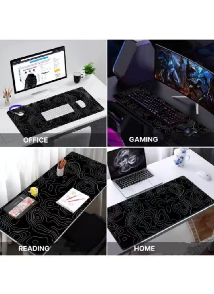 Captaintech Contour Large Extended Gaming Mouse Pad (900x400x3mm) – Stitched Edges, Non-Slip Rubber Base & Water-Resistant Cloth Surface ﻿  - Image 5